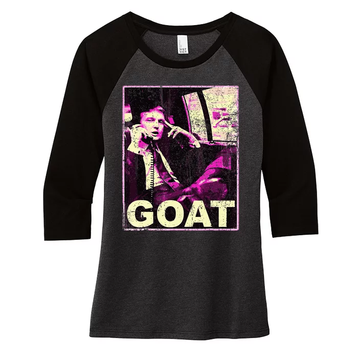 Trump Goat Republican Conservative Gifts Trump 2024 Women's Tri-Blend 3/4-Sleeve Raglan Shirt