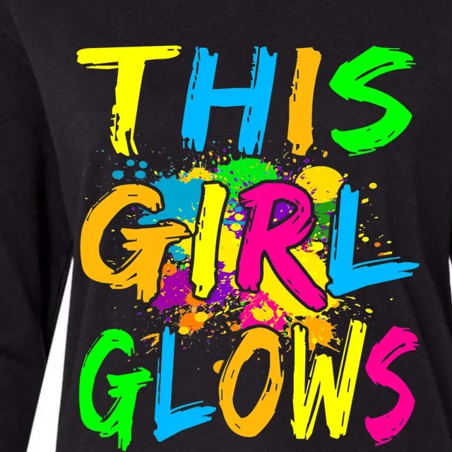 This Glows Retro 80's Party Womens Cotton Relaxed Long Sleeve T-Shirt