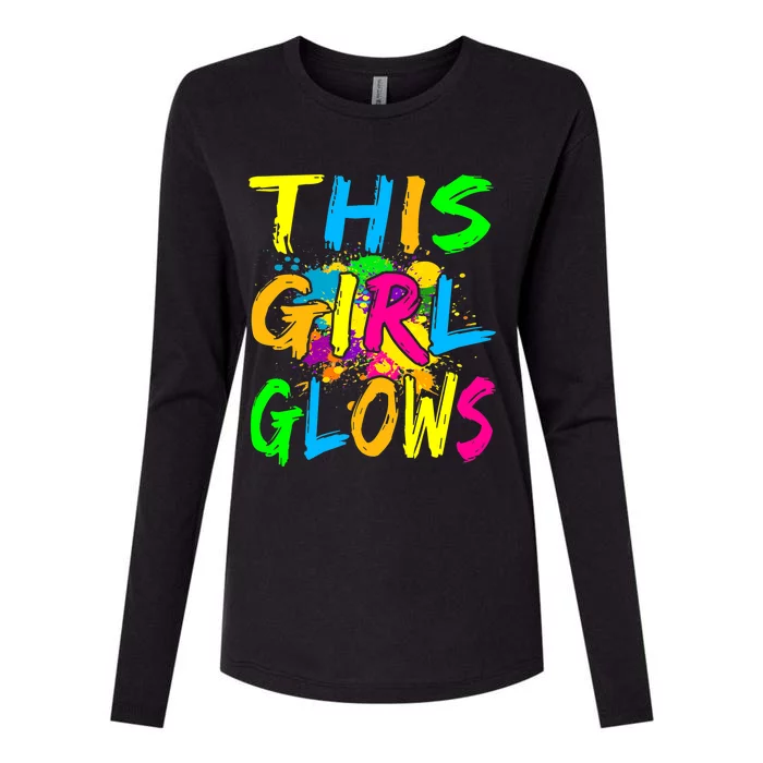 This Glows Retro 80's Party Womens Cotton Relaxed Long Sleeve T-Shirt