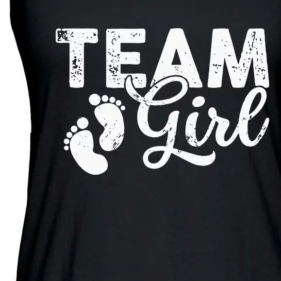 Team Gender Reveal Party Team Pink Baby Announcement Ladies Essential Flowy Tank