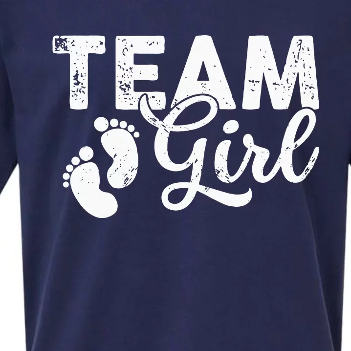 Team Gender Reveal Party Team Pink Baby Announcement Sueded Cloud Jersey T-Shirt