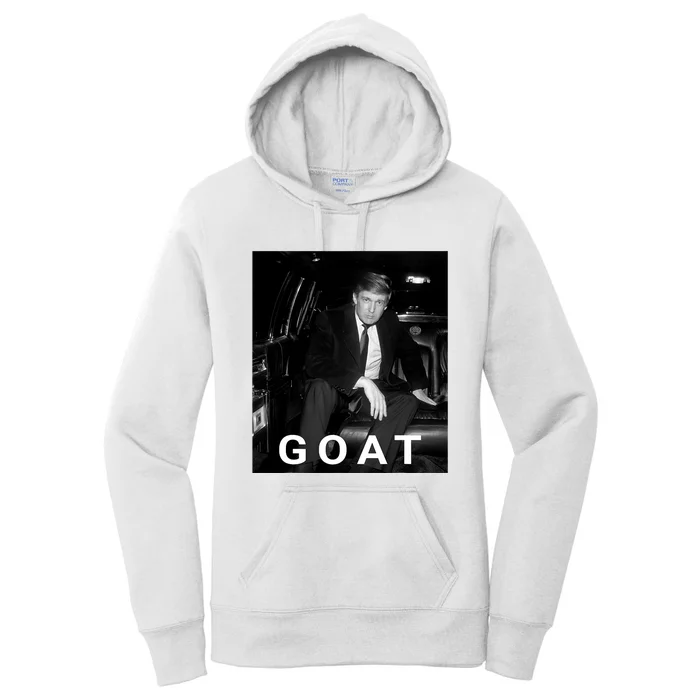 Trump Goat Republican Conservative Gift Trump 2024 Women's Pullover Hoodie