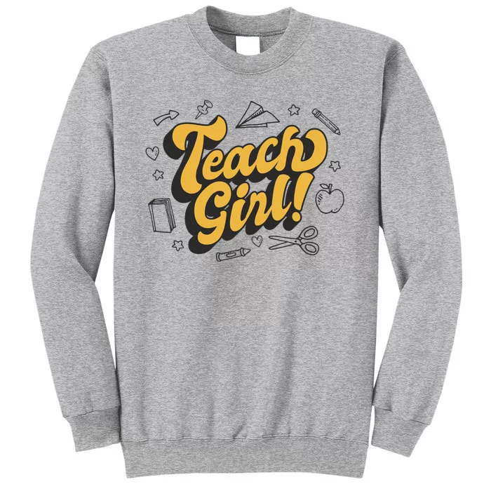 Teach Girl Retro Cute Gift For Teacher Sweatshirt