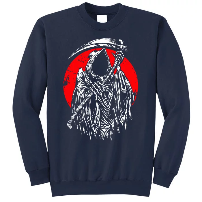 The Grim Reaper Skeleton Skull Death Scythe Grunge Horror Sweatshirt