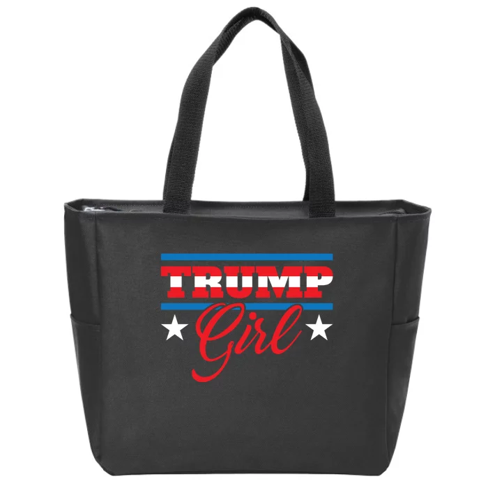 Trump Girl Reelect Donald Trump 2020 45 Pro Trump Gift Zip Tote Bag