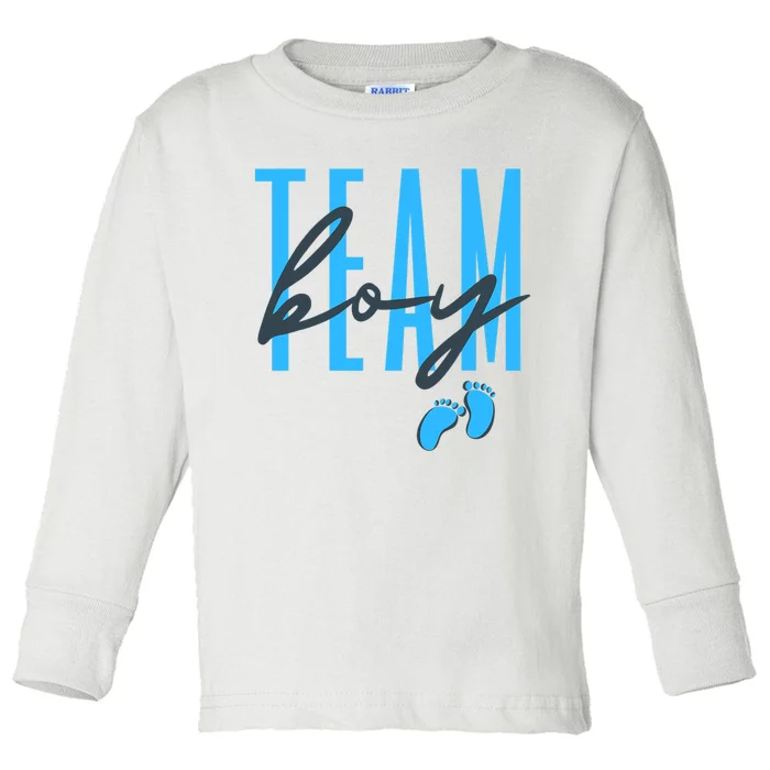 Team  Gender Reveal Baby Shower Pink or Blue Toddler Long Sleeve Shirt