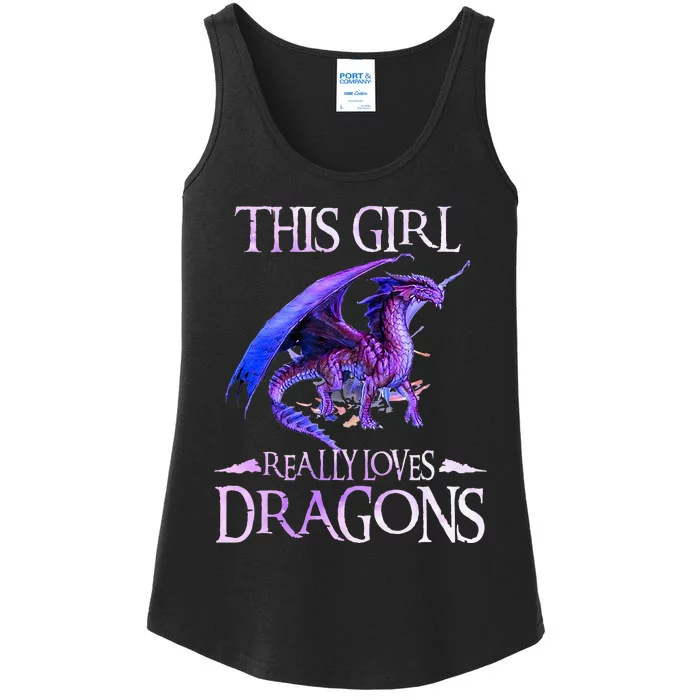 This Girl Really Loves Dragons Dragon Lover Ladies Essential Tank