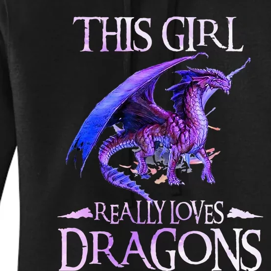 This Girl Really Loves Dragons Dragon Lover Women's Pullover Hoodie