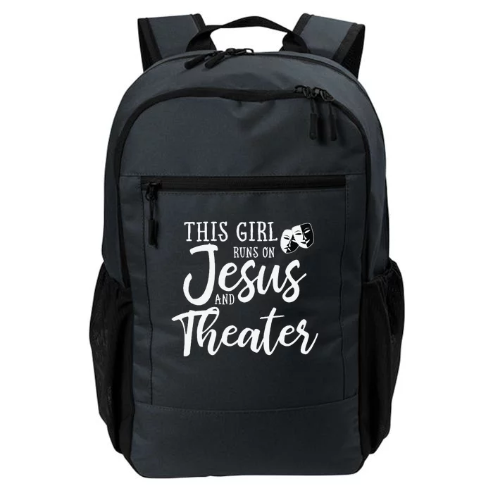 This Girl Runs On Jesus And Theater Christian Gift Daily Commute Backpack