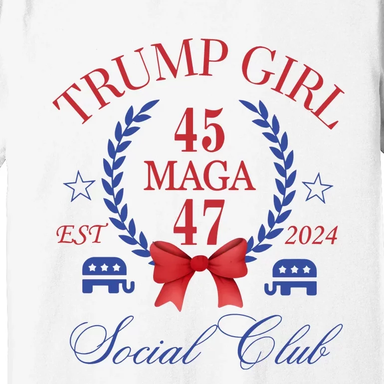 Trump Girl Retro Political Taking Back America Premium T-Shirt