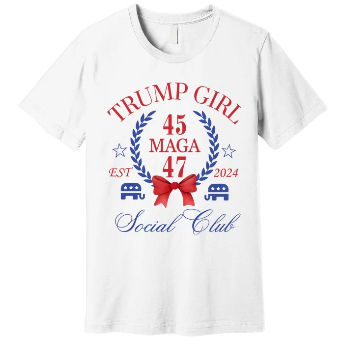 Trump Girl Retro Political Taking Back America Premium T-Shirt