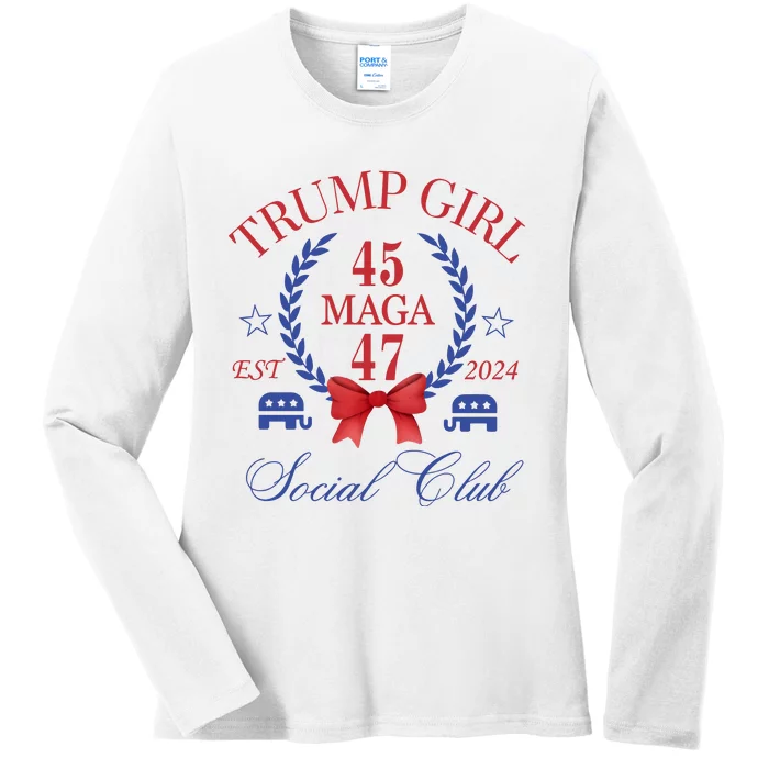 Trump Girl Retro Political Taking Back America Ladies Long Sleeve Shirt