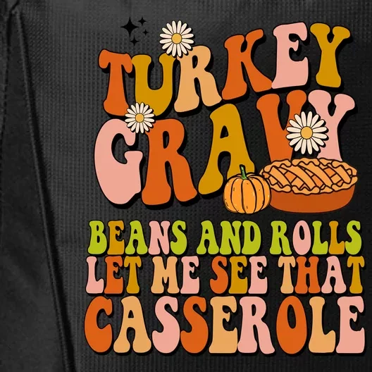 Turkey Gravy Retro Groovy Thanksgiving Food City Backpack