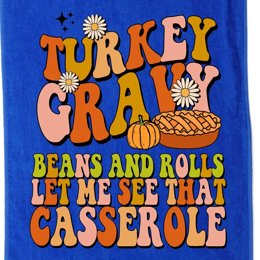 Turkey Gravy Retro Groovy Thanksgiving Food Platinum Collection Golf Towel