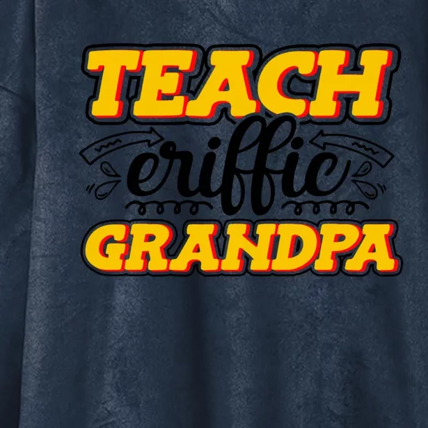 TeachEriffic Grandma Retired Grandmother School Teacher Gift Hooded Wearable Blanket