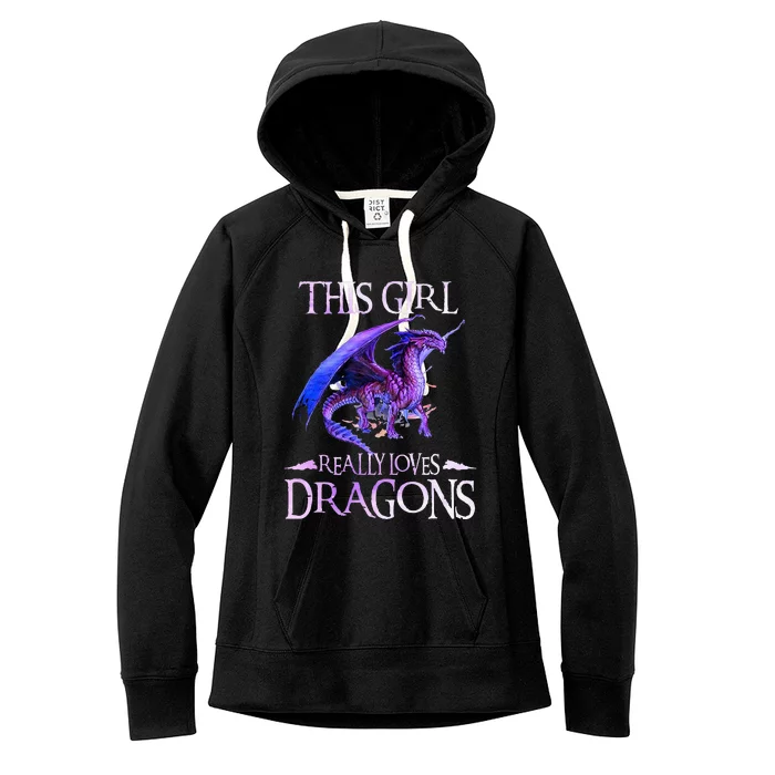 This Girl Really Loves Dragons Women's Fleece Hoodie