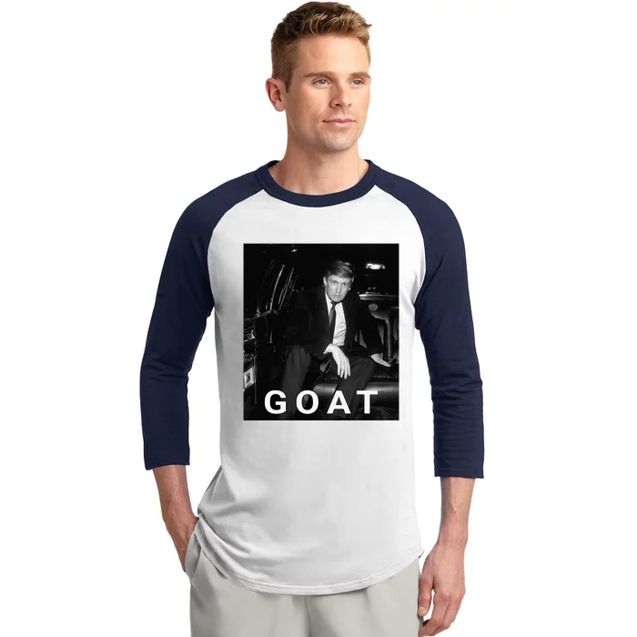 Trump Goat Republican Conservative Gift Trump 2024 Baseball Sleeve Shirt