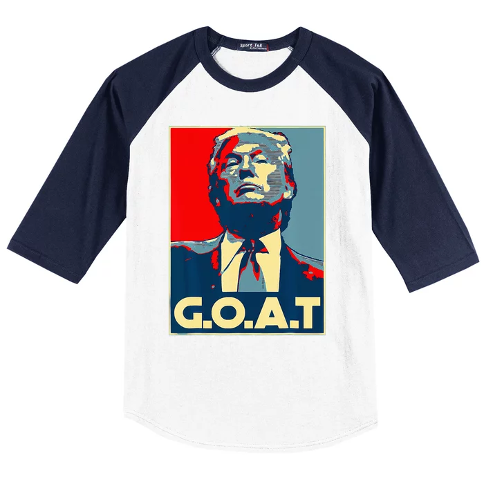 Trump Goat Republican Conservative Gift Trump 2024 Baseball Sleeve Shirt