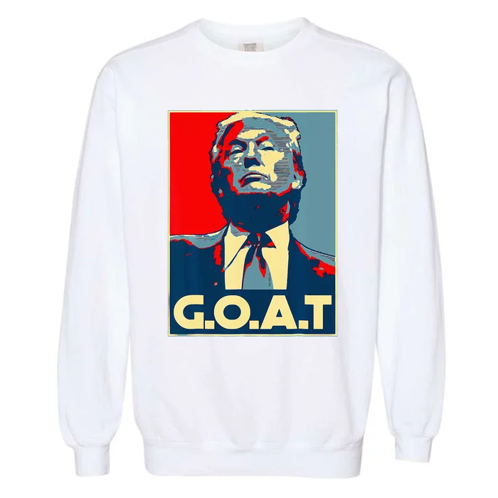 Trump Goat Republican Conservative Gift Trump 2024 Garment-Dyed Sweatshirt