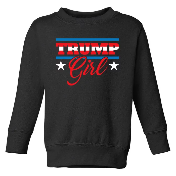 Trump Girl Reelect Donald Trump 2020 45 Pro Trump Gift Toddler Sweatshirt