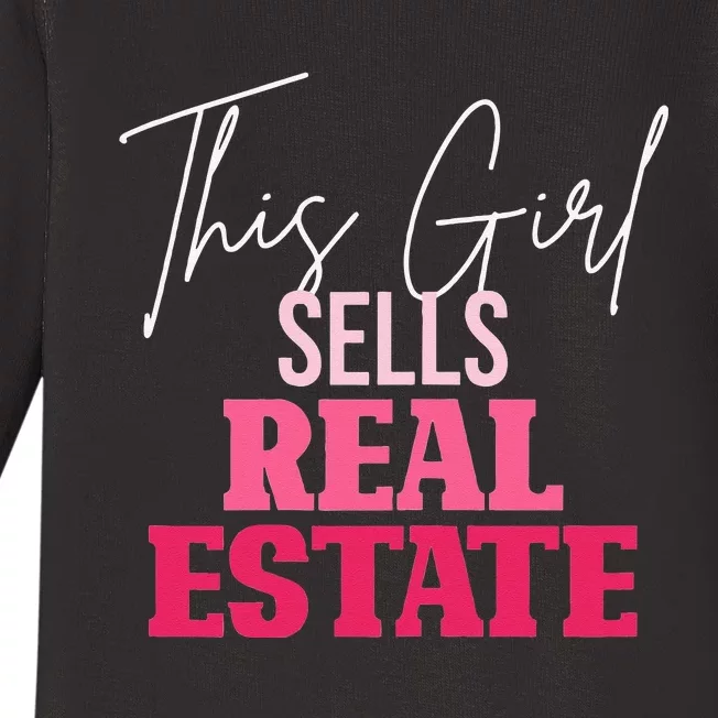 This Girl Sells Real Estate Agent Rent Realtor Womens Gifts Baby Long Sleeve Bodysuit