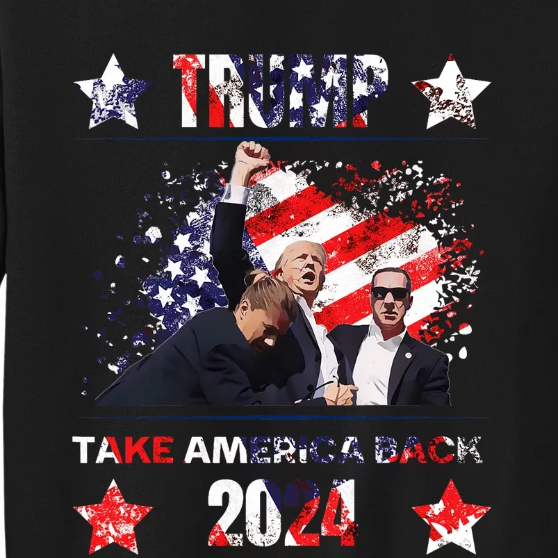 Trump Getting Shot 2024 Tall Sweatshirt