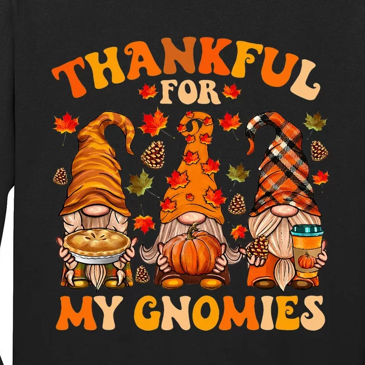 Thankful Gnome Squad Thanksgiving Celebration Tall Long Sleeve T-Shirt