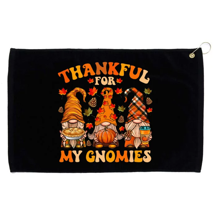 Thankful Gnome Squad Thanksgiving Celebration Grommeted Golf Towel