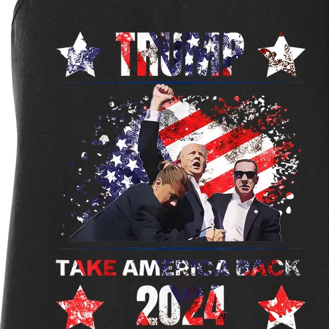 Trump Getting Shot 2024 Women's Racerback Tank