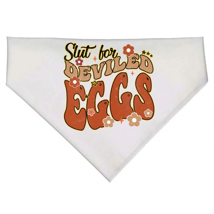 Thanksgiving Groovy Slut For Deviled Eggs Gift USA-Made Doggie Bandana