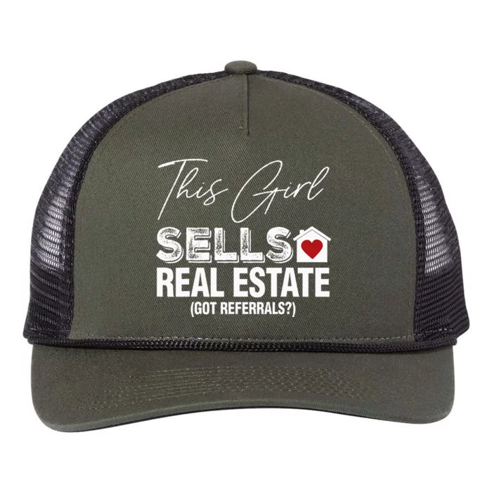 This Girl Sells Real Estate Got Referrals Retro Rope Trucker Hat Cap