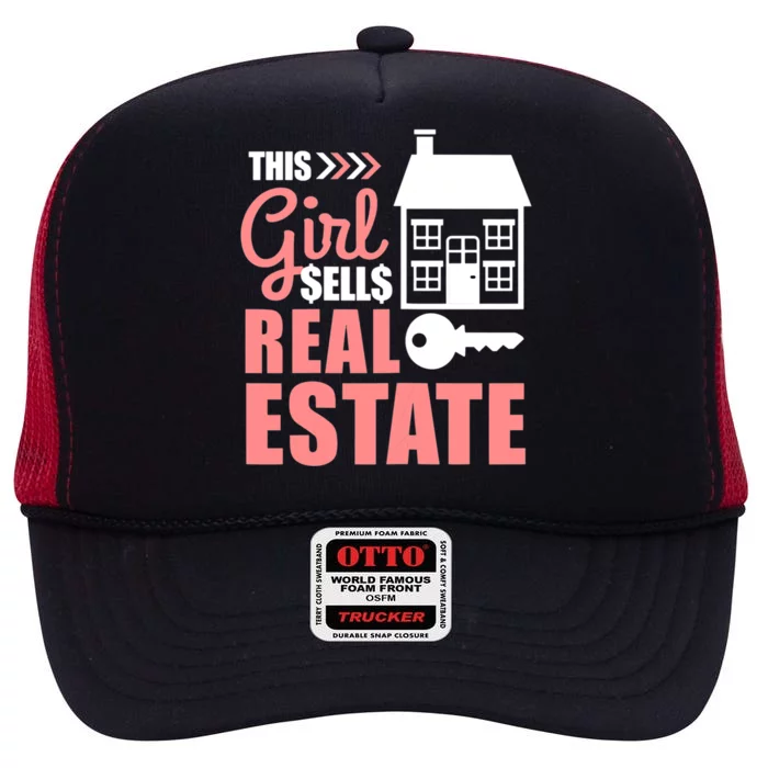 This Girl Sells Real Estate Real Estate Agent High Crown Mesh Trucker Hat