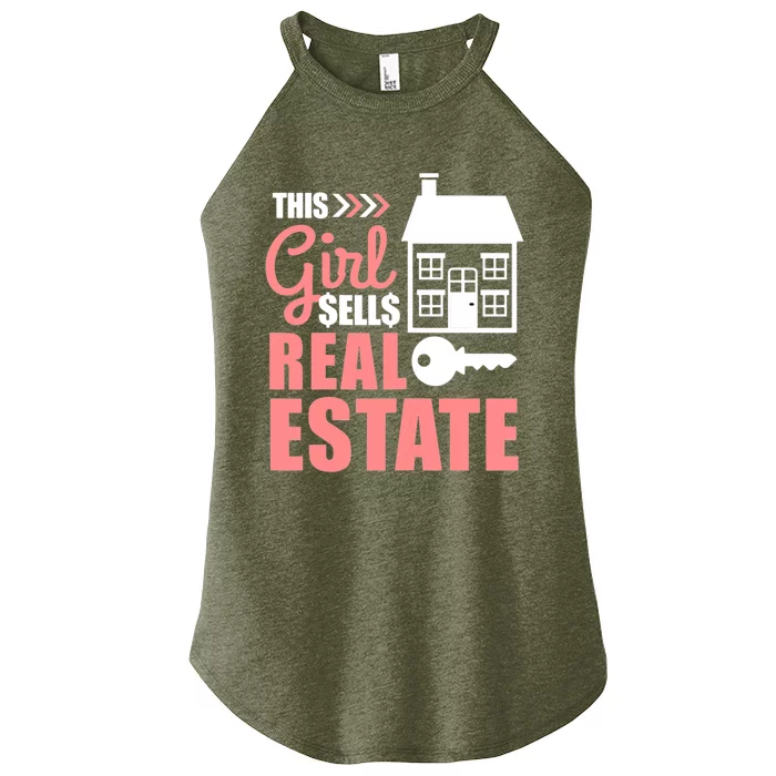 This Girl Sells Real Estate Real Estate Agent Women’s Perfect Tri Rocker Tank