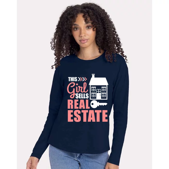 This Girl Sells Real Estate Real Estate Agent Womens Cotton Relaxed Long Sleeve T-Shirt