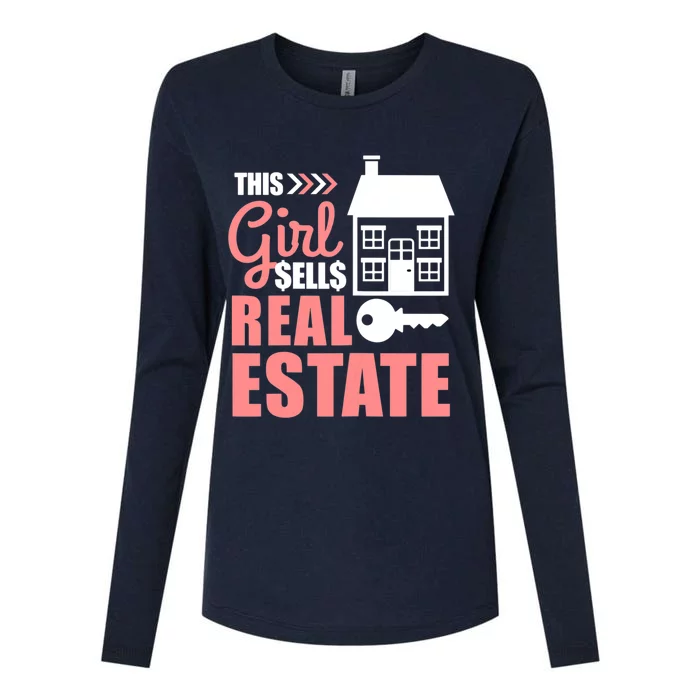 This Girl Sells Real Estate Real Estate Agent Womens Cotton Relaxed Long Sleeve T-Shirt