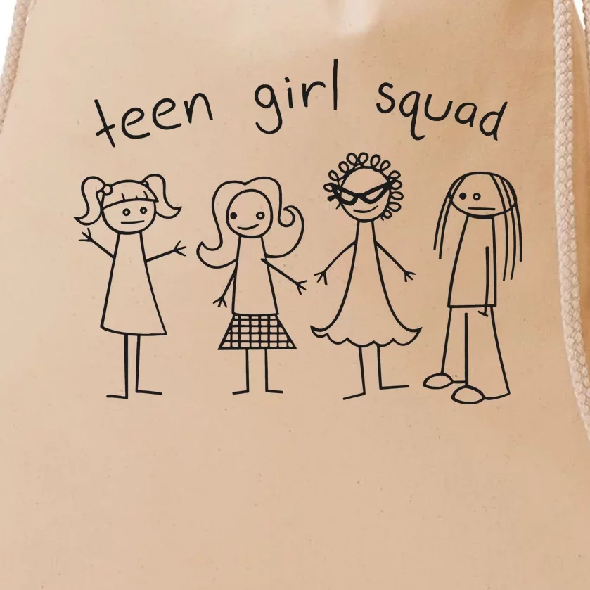 Teen Girl Squad Drawstring Bag