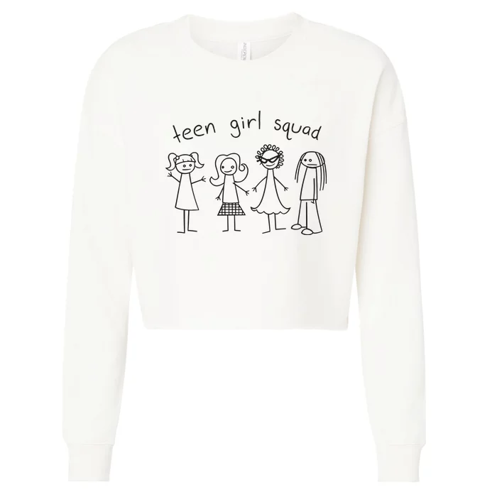 Teen Girl Squad Cropped Pullover Crew