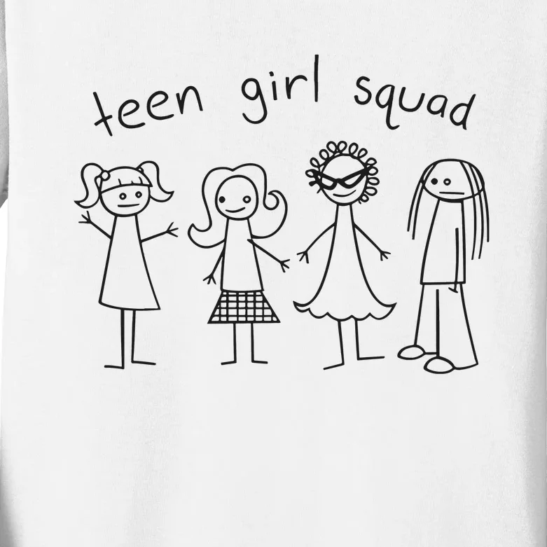 Teen Girl Squad Kids Long Sleeve Shirt