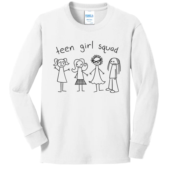 Teen Girl Squad Kids Long Sleeve Shirt