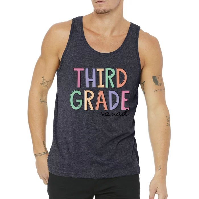 Third Grade Squad Teachers Kid 3rd Grade Back to School Tank Top