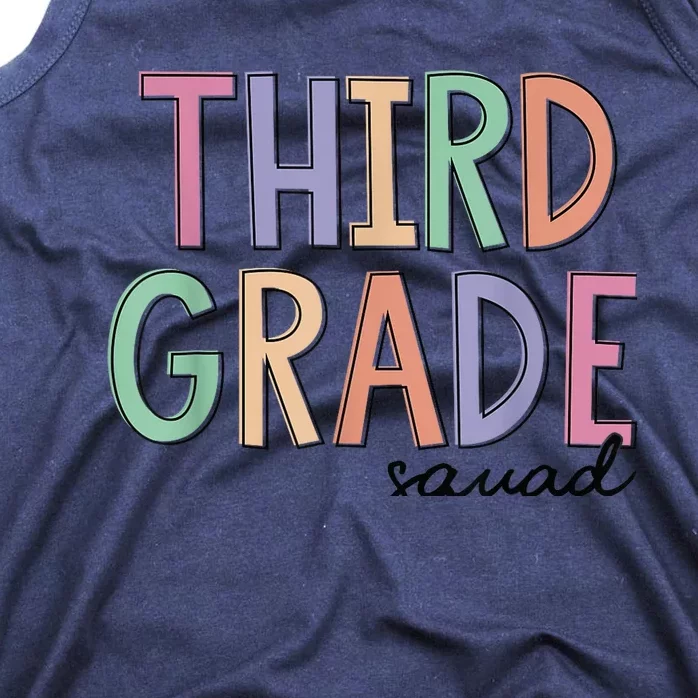 Third Grade Squad Teachers Kid 3rd Grade Back to School Tank Top