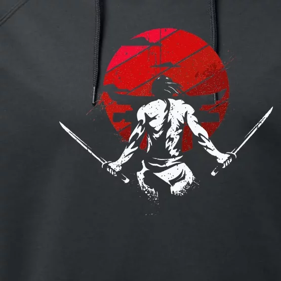 The Ghost Samurai Warrior Sword Anime Manga Lover Performance Fleece Hoodie