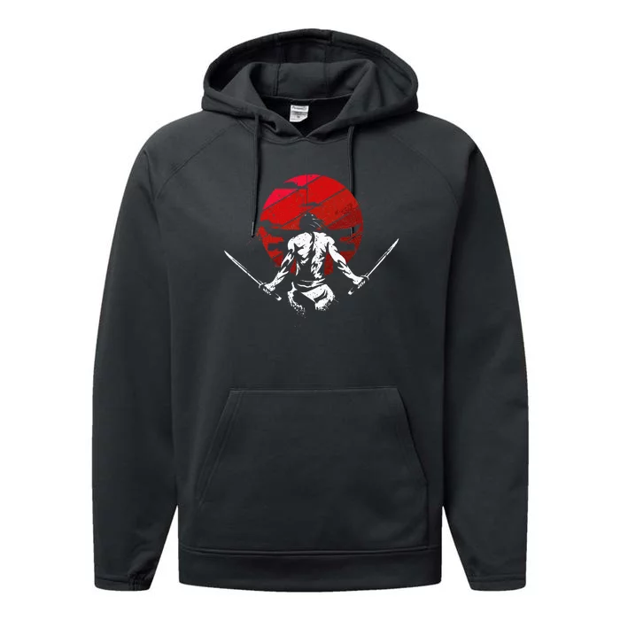 The Ghost Samurai Warrior Sword Anime Manga Lover Performance Fleece Hoodie