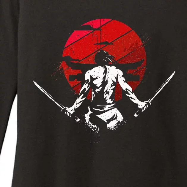 The Ghost Samurai Warrior Sword Anime Manga Lover Womens CVC Long Sleeve Shirt