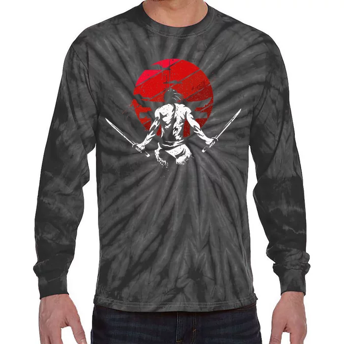 The Ghost Samurai Warrior Sword Anime Manga Lover Tie-Dye Long Sleeve Shirt