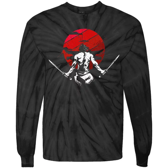 The Ghost Samurai Warrior Sword Anime Manga Lover Tie-Dye Long Sleeve Shirt