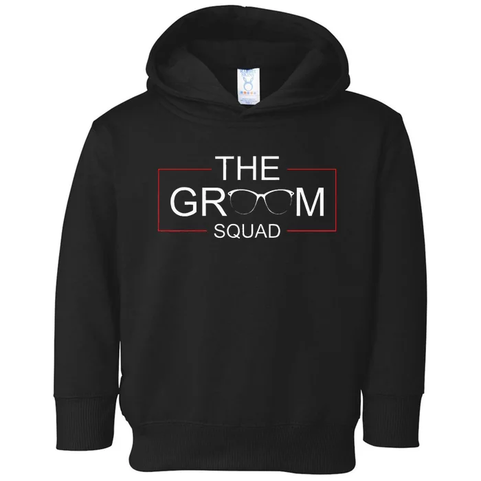 The Groom Squad Bachelor Party Wedding Sunglasses Grooms Toddler Hoodie