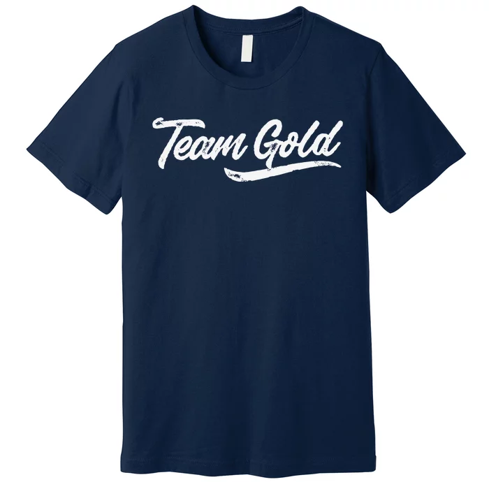 Team Gold Sleepaway Camp Color War Summer Spirit Premium T-Shirt