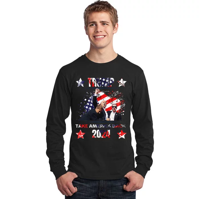 Trump Getting Shot 2024 Tall Long Sleeve T-Shirt