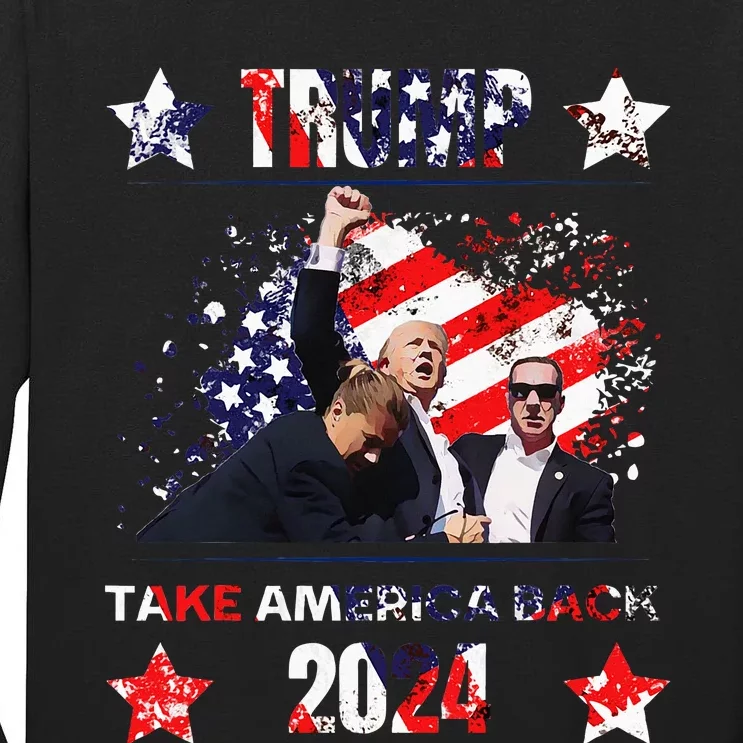 Trump Getting Shot 2024 Tall Long Sleeve T-Shirt